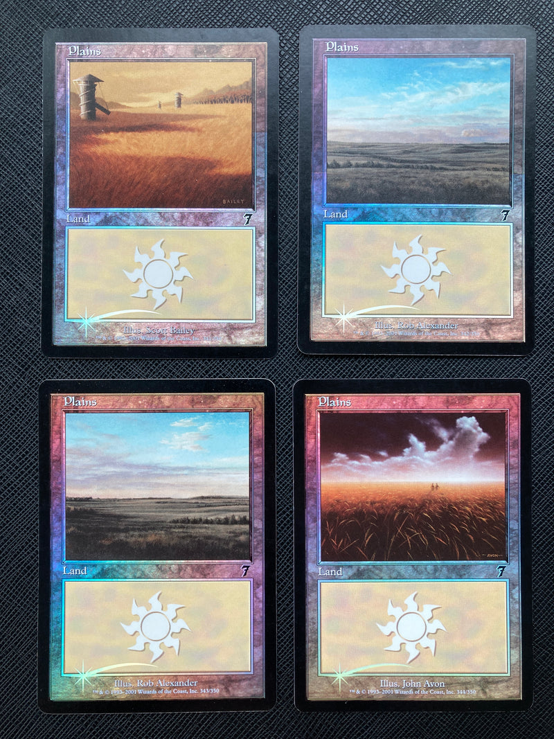 Seventh Edition Foil Basic Land Set (20 Cards)