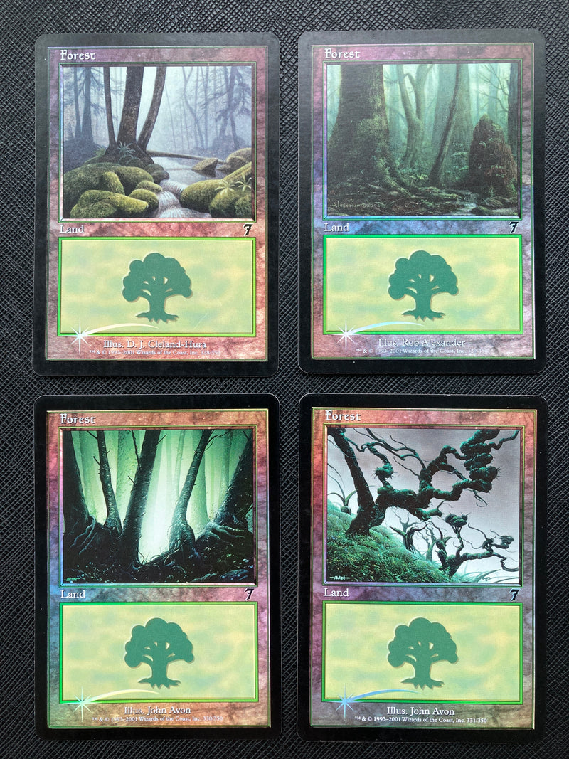 Seventh Edition Foil Basic Land Set (20 Cards)